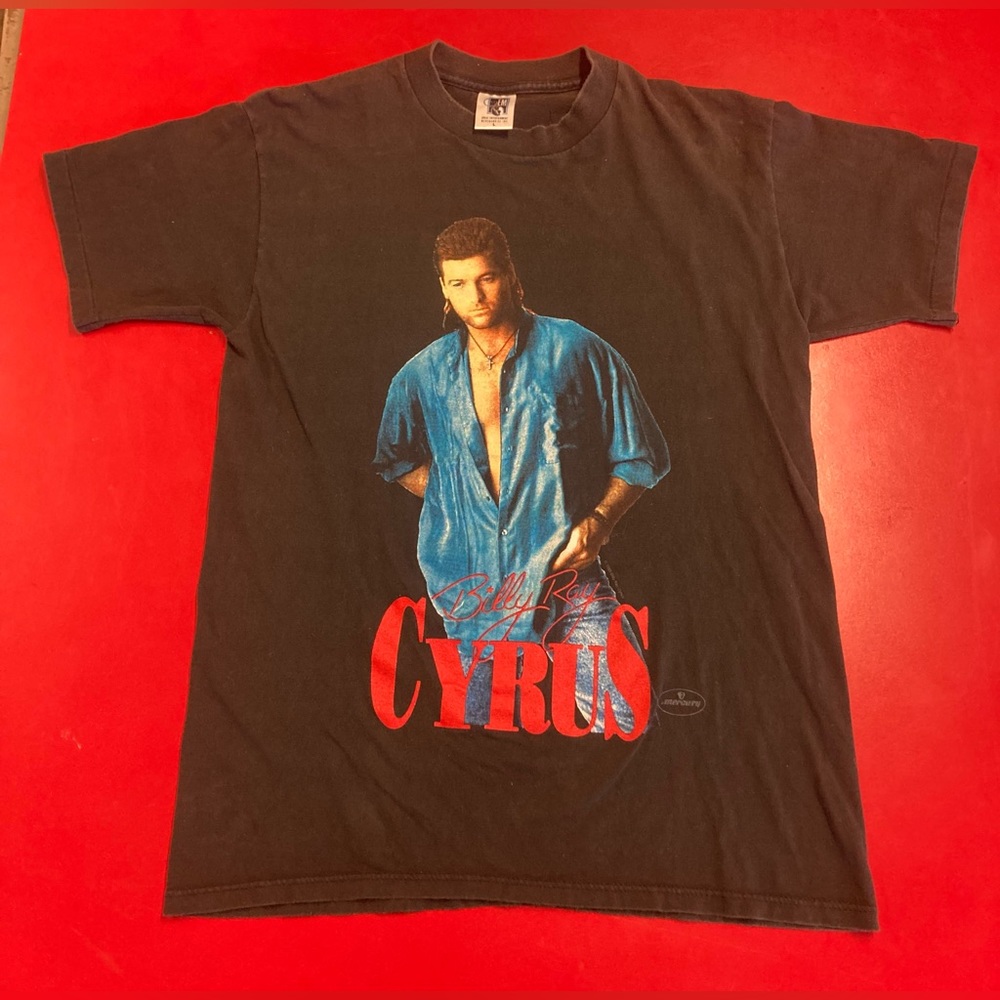Vintage 1993 Billy Ray Cyrus I Ain’t Your Dog No More Tour Black Graphic Shirt L